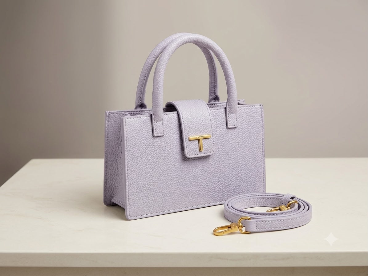 The Tahari Mini Satchel in Pastel Lavender
